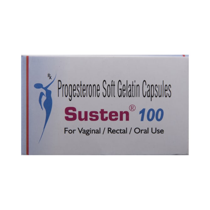Progesterone (Natural Micronized) (100mg) Susten Soft Gelatin Capsule (prometrium) - Image 2
