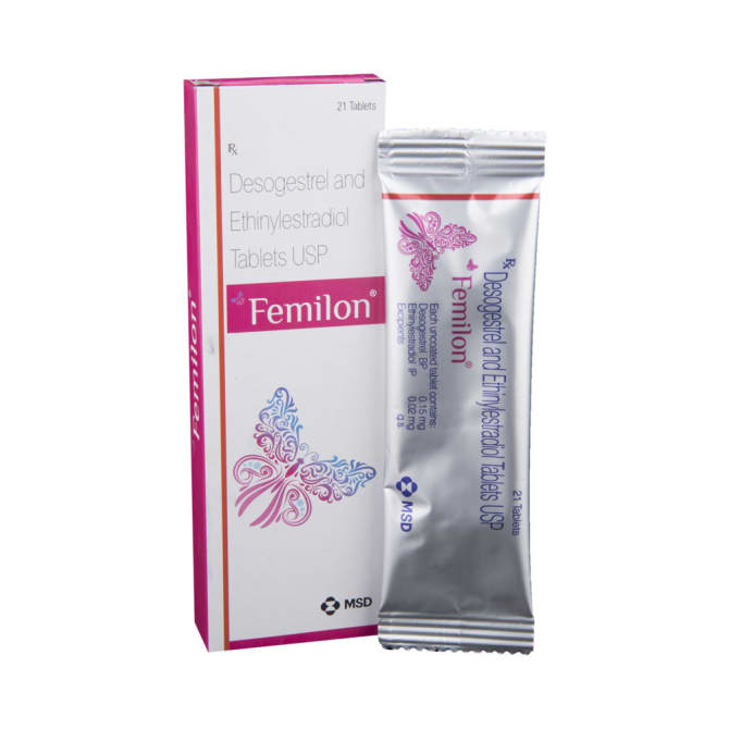 Ethinyl Estradiol (0.02mg) + Desogestrel (0.15mg) Femilon Tablet - Image 2