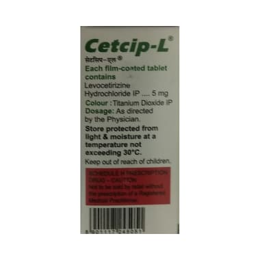 Levocetirizine (5mg) Cetcip L (Xyzal) - Image 2