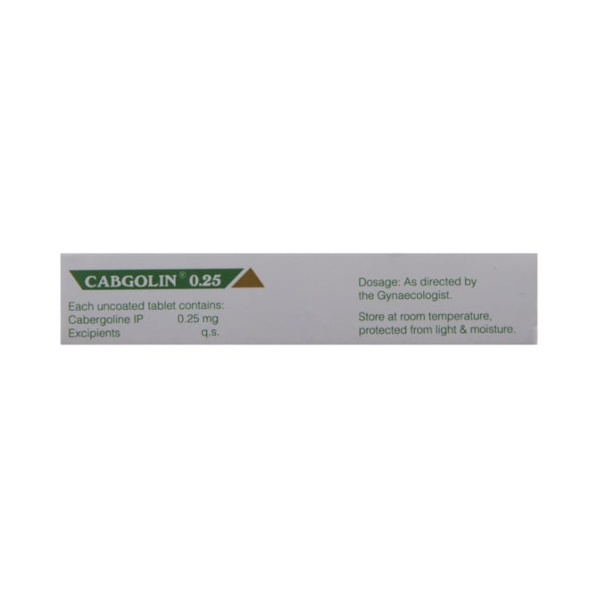 Cabergoline (0.25mg) Cabgolin Tablet (Dostinex) - Image 4