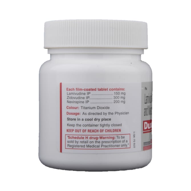 Lamivudine (150mg) + Zidovudine (300mg) + Nevirapine (200mg) Duovir N Tablet - Image 5