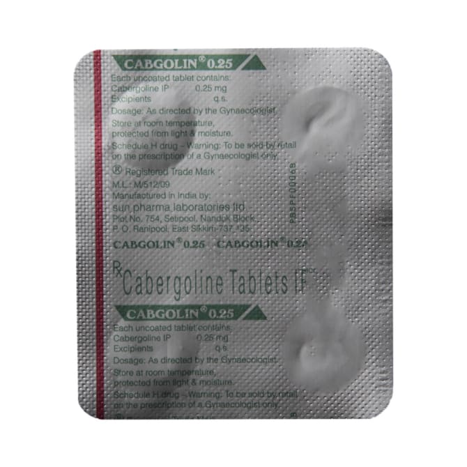 Cabergoline (0.25mg) Cabgolin Tablet (Dostinex) - Image 5