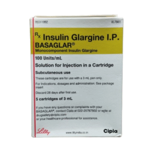 Insulin Glargine (3.64IU/ml) Basaglar 100 Units/ml Cartridge