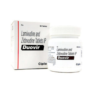 Lamivudine (150mg) + Zidovudine (300mg) Combivir Duovir