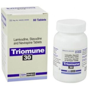 Triomune (150mg) + Stavudine (30mg) + Nevirapine (200mg) Triomune Tablet
