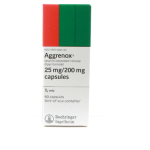 Aspirin (25mg) + Dipyridamole (200mg) Aggrenox