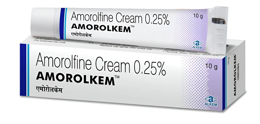 Amorolfine (0.25% w/w) + Phenoxyethanol (1% w/w) Fungicros Cream